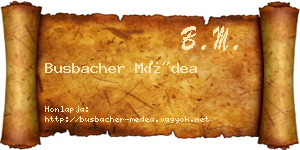 Busbacher Médea névjegykártya